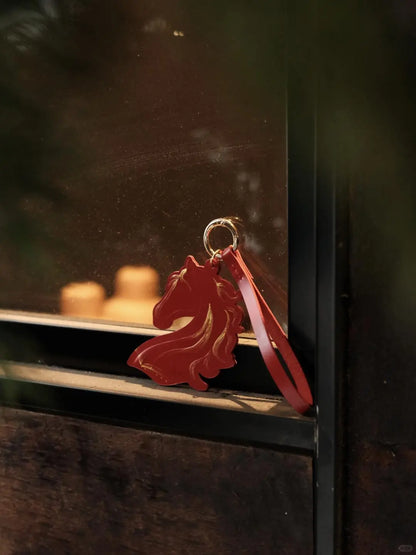  ChengTian HANDMADE LEATHER RED HORSE CHARM |  TROVE & TONE