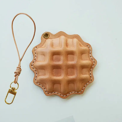  ChengTian HANDMADE LEATHER WAFFLE CHARM & FOB CASE |  TROVE & TONE