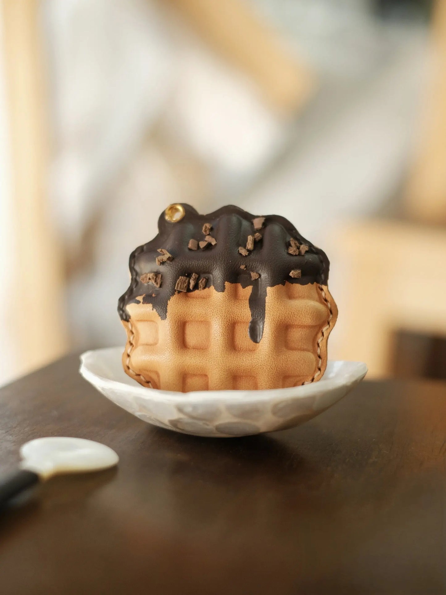  ChengTian HANDMADE LEATHER WAFFLE CHARM & FOB CASE |  TROVE & TONE