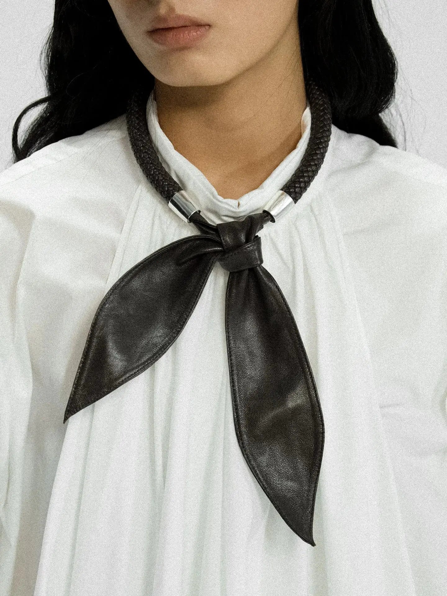  Limb WOVEN LAMBSKIN SCARF NECKLACE |  TROVE & TONE
