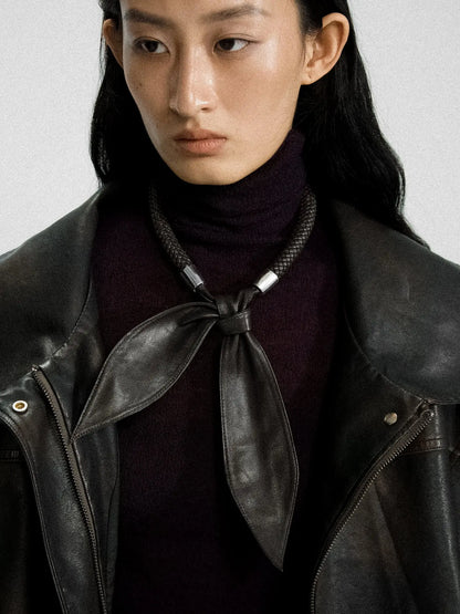  Limb WOVEN LAMBSKIN SCARF NECKLACE |  TROVE & TONE