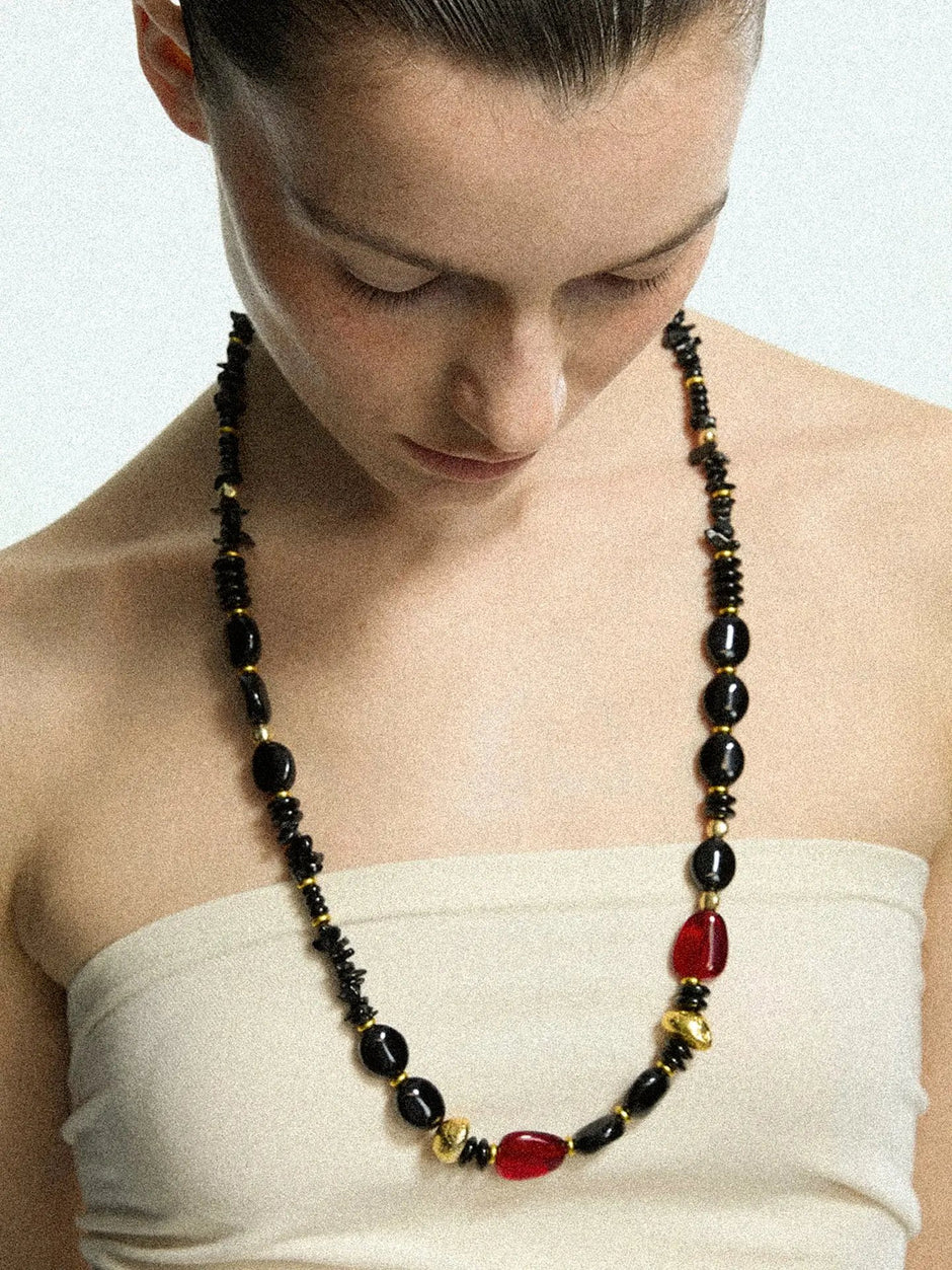 HIPPIE SPIRIT LONG BEAD NECKLACE Necklace TROVE & TONE