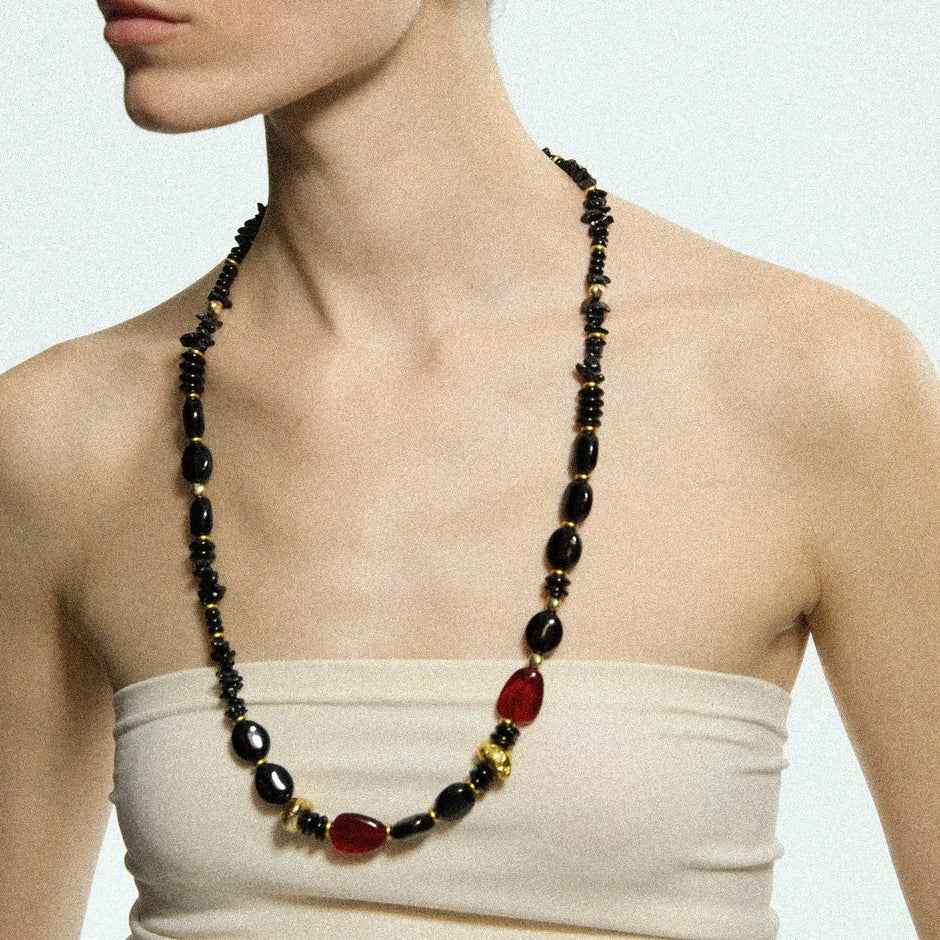 HIPPIE SPIRIT LONG BEAD NECKLACE Necklace TROVE & TONE