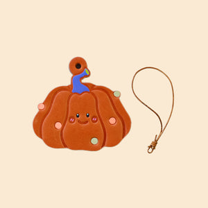 HALLOWEEN PUMPKIN HANDMADE LEATHER KEYCHAIN & BAG CHARM