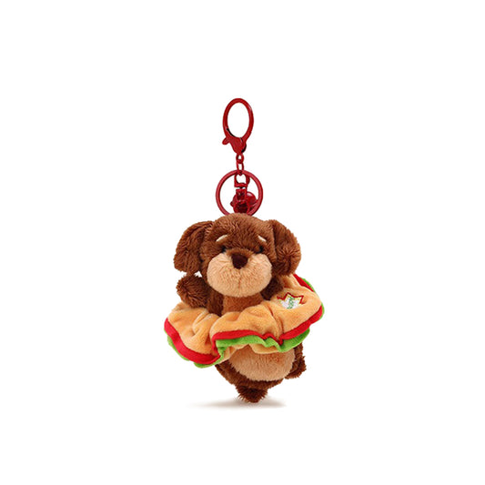 Sausage Dog Burger Plush Bag Charm