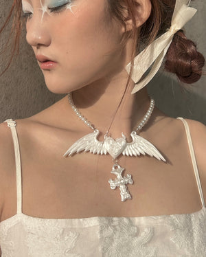 BLESSING HEART PEARL NECKLACE
