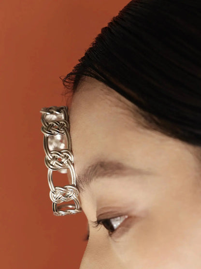  WANYEE CRAFT INTERLOCKING DOUBLE COIN KNOT CUFF |  TROVE & TONE