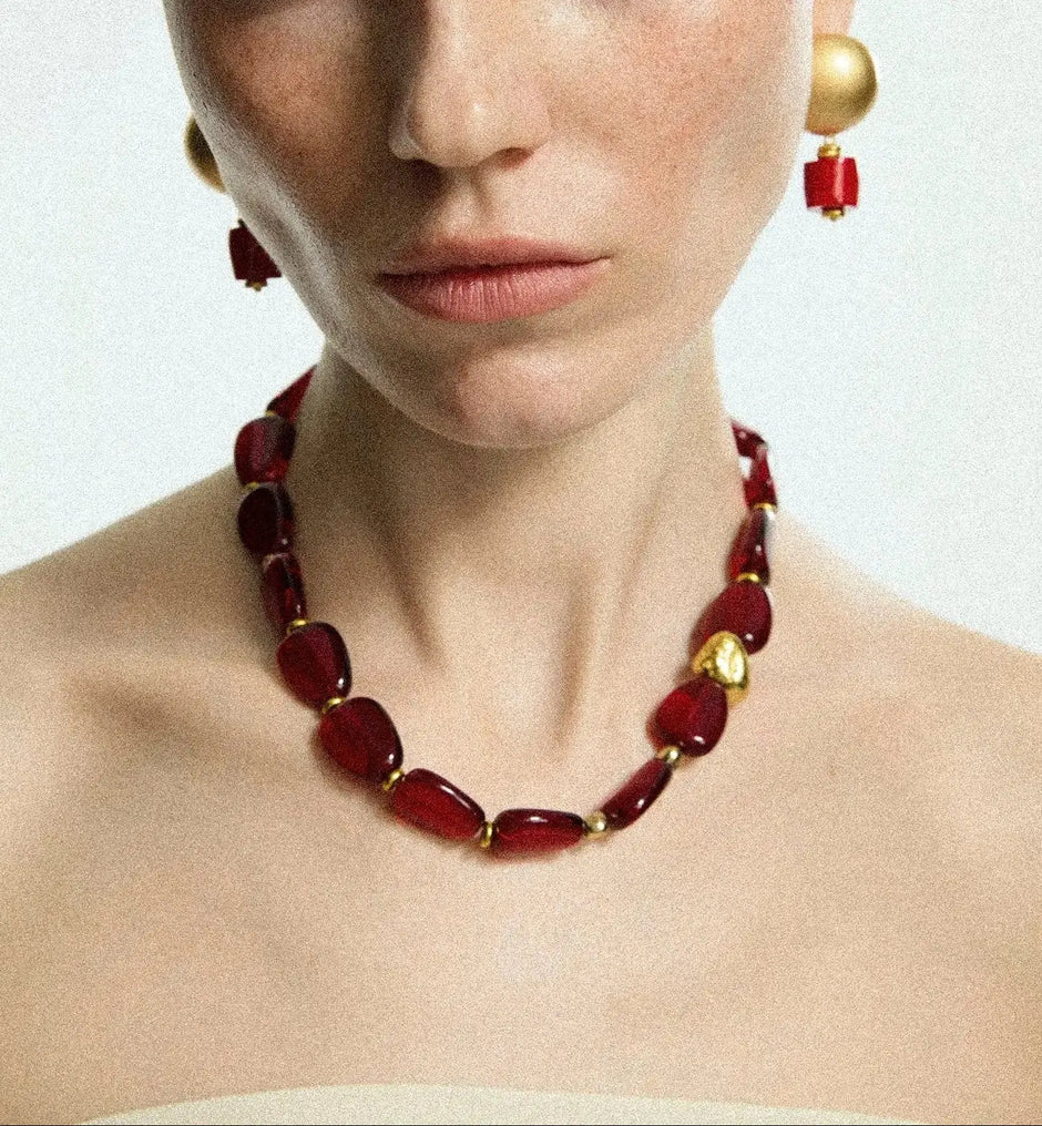  Limb CZECH GLASS BEADED NECKLACE |  TROVE & TONE