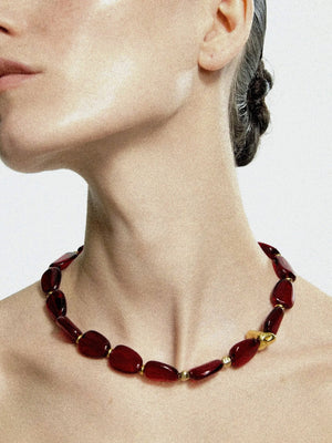  Limb CZECH GLASS BEADED NECKLACE |  TROVE & TONE