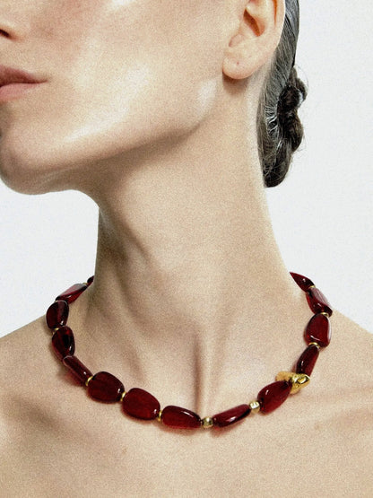  Limb CZECH GLASS BEADED NECKLACE |  TROVE & TONE