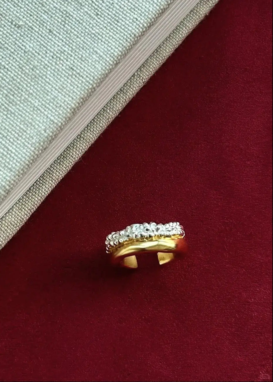 Limb IRREGULAR MOLTEN TWO-TONE OPEN RING |  TROVE & TONE