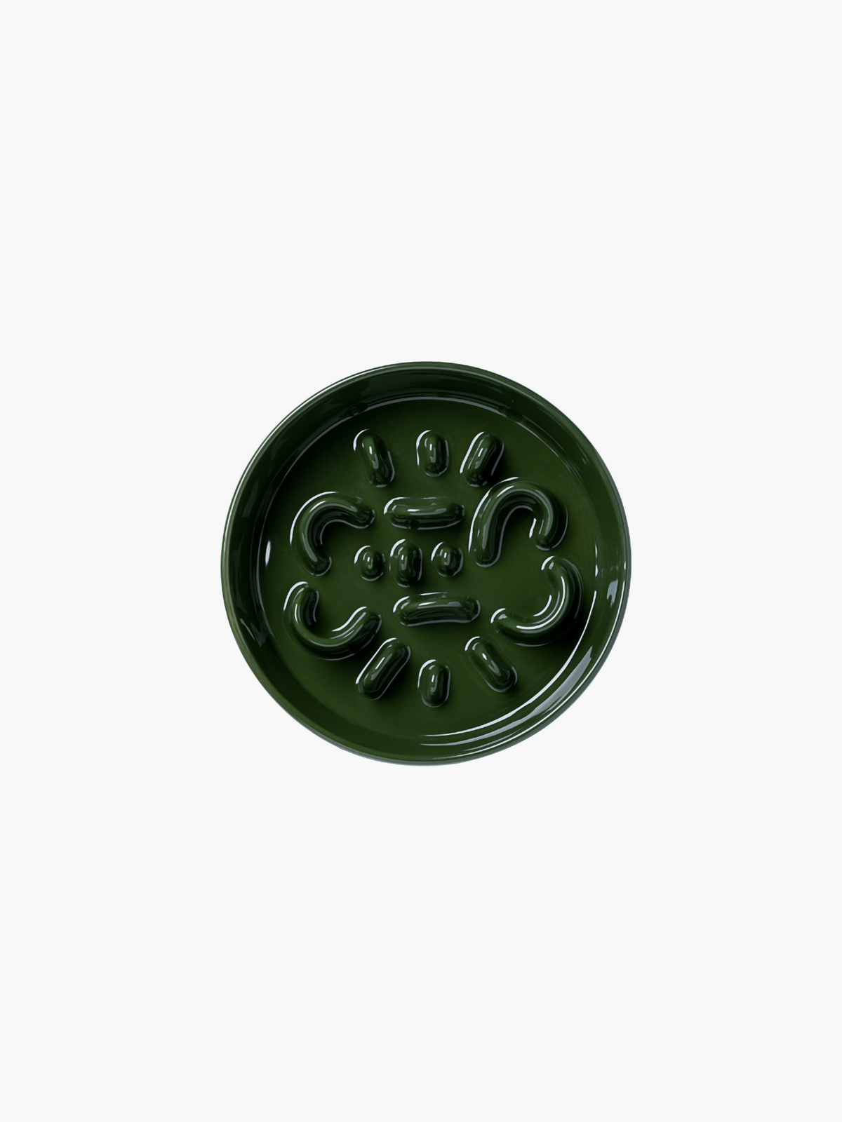 CERAMIC SLOW FEEDER DOG BOWL · BONE