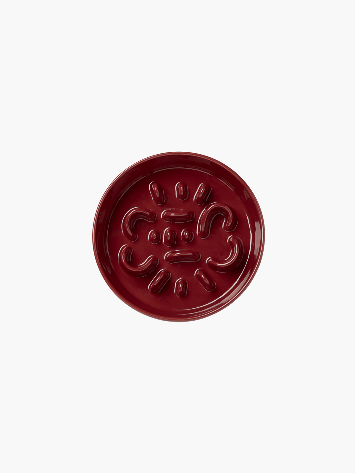 CERAMIC SLOW FEEDER DOG BOWL · BONE