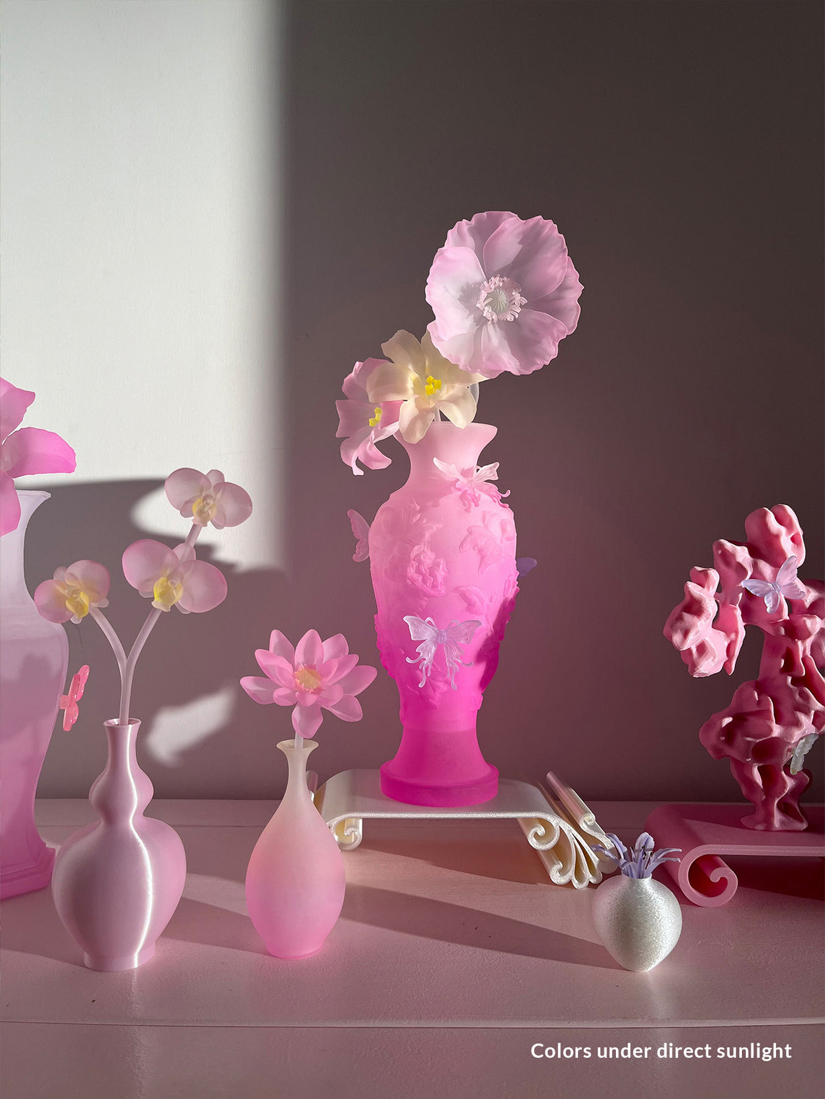 PINK GRADIENT PAPILLON VIF VASE