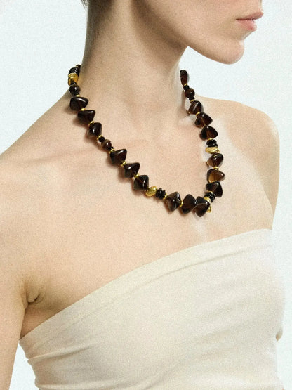  Limb MODERN GEOMETRIC BEADED NECKLACE |  TROVE & TONE