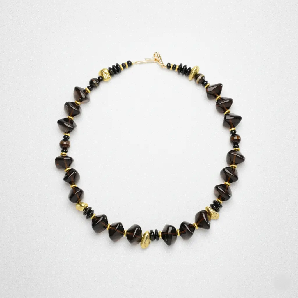 MODERN GEOMETRIC BEAD NECKLACE