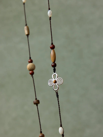  WANYEE CRAFT NATURAL STONE AGARWOOD CORD NECKLACE |  TROVE & TONE