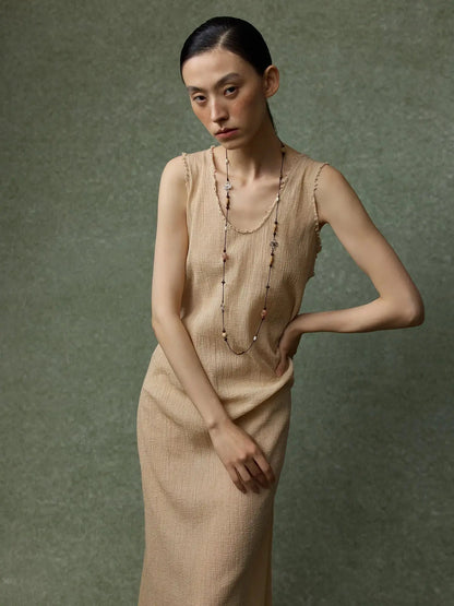  WANYEE CRAFT NATURAL STONE AGARWOOD CORD NECKLACE |  TROVE & TONE