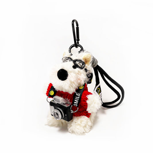 Westie Camera Plush Bag Charm