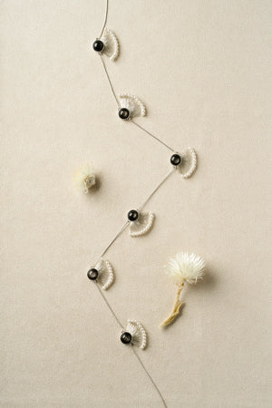  WANYEE CRAFT OBSIDIAN PEARL CONSTELLATION LONG NECKLACE |  TROVE & TONE