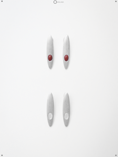  ON IISLAND OVAL GEMSTONE STUD EARRINGS |  TROVE & TONE