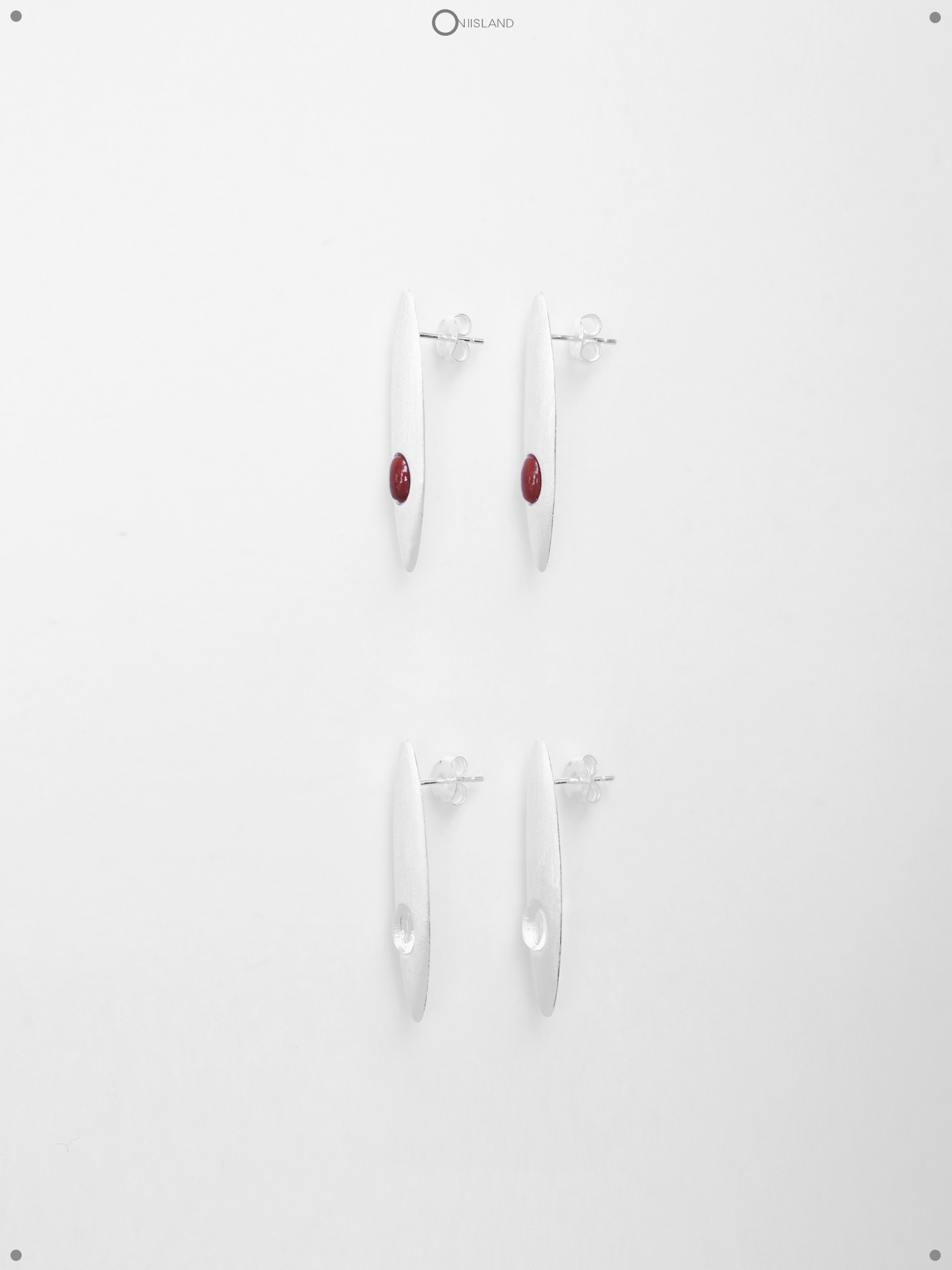  ON IISLAND OVAL GEMSTONE STUD EARRINGS |  TROVE & TONE