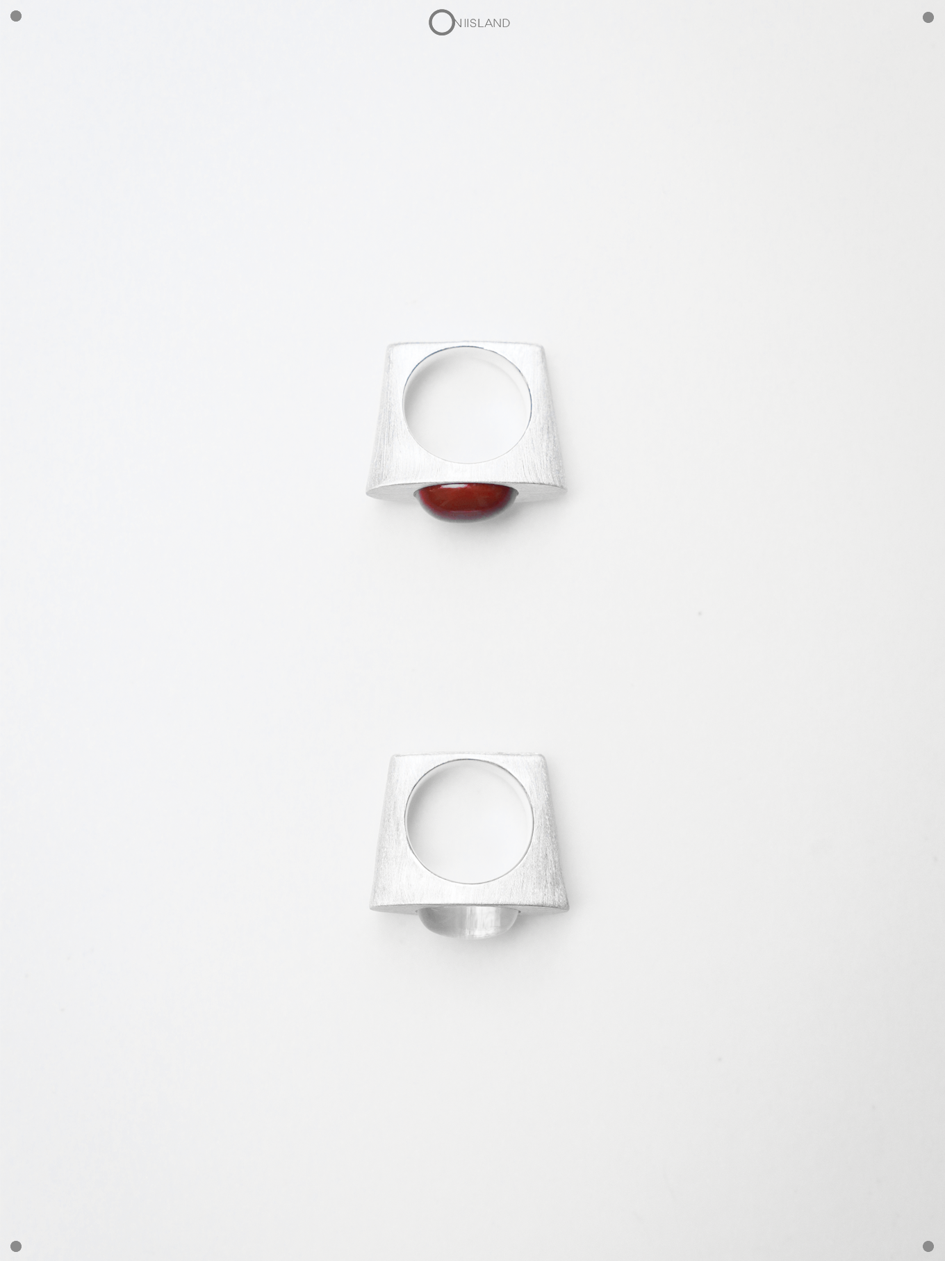  ON IISLAND OVAL OBSIDIAN PENDANT RING（副本） |  TROVE & TONE