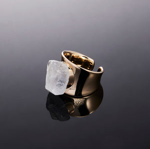 700QiBai MONOLITH WIDE BAND CRYSTAL RING  |  TROVE & TONE