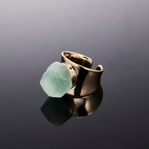 700QiBai MONOLITH WIDE BAND CRYSTAL RING  |  TROVE & TONE