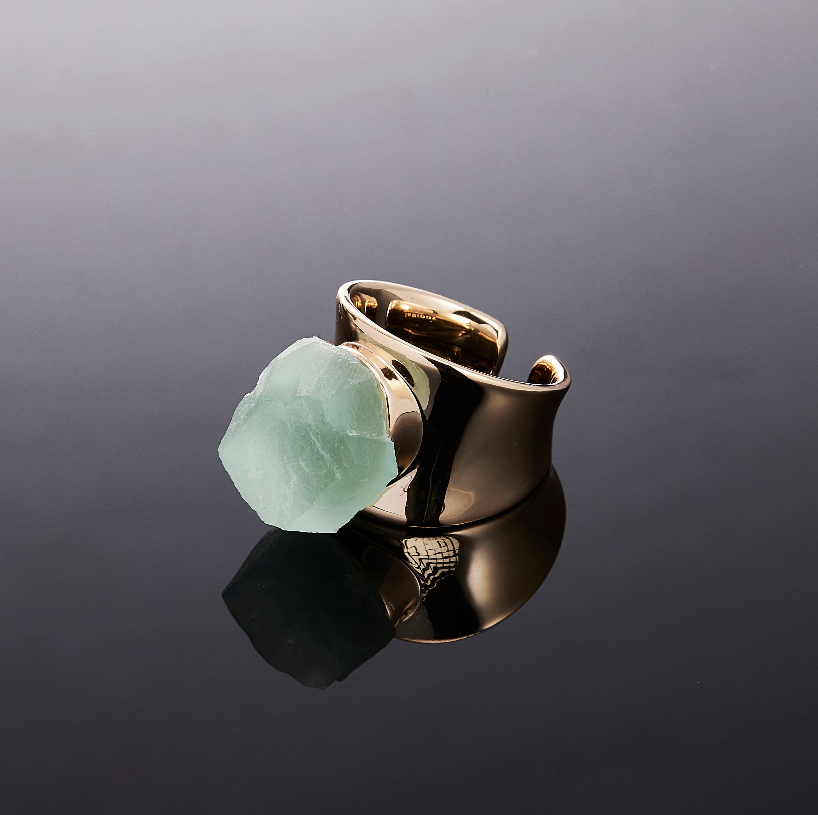 700QiBai MONOLITH WIDE BAND CRYSTAL RING  |  TROVE & TONE