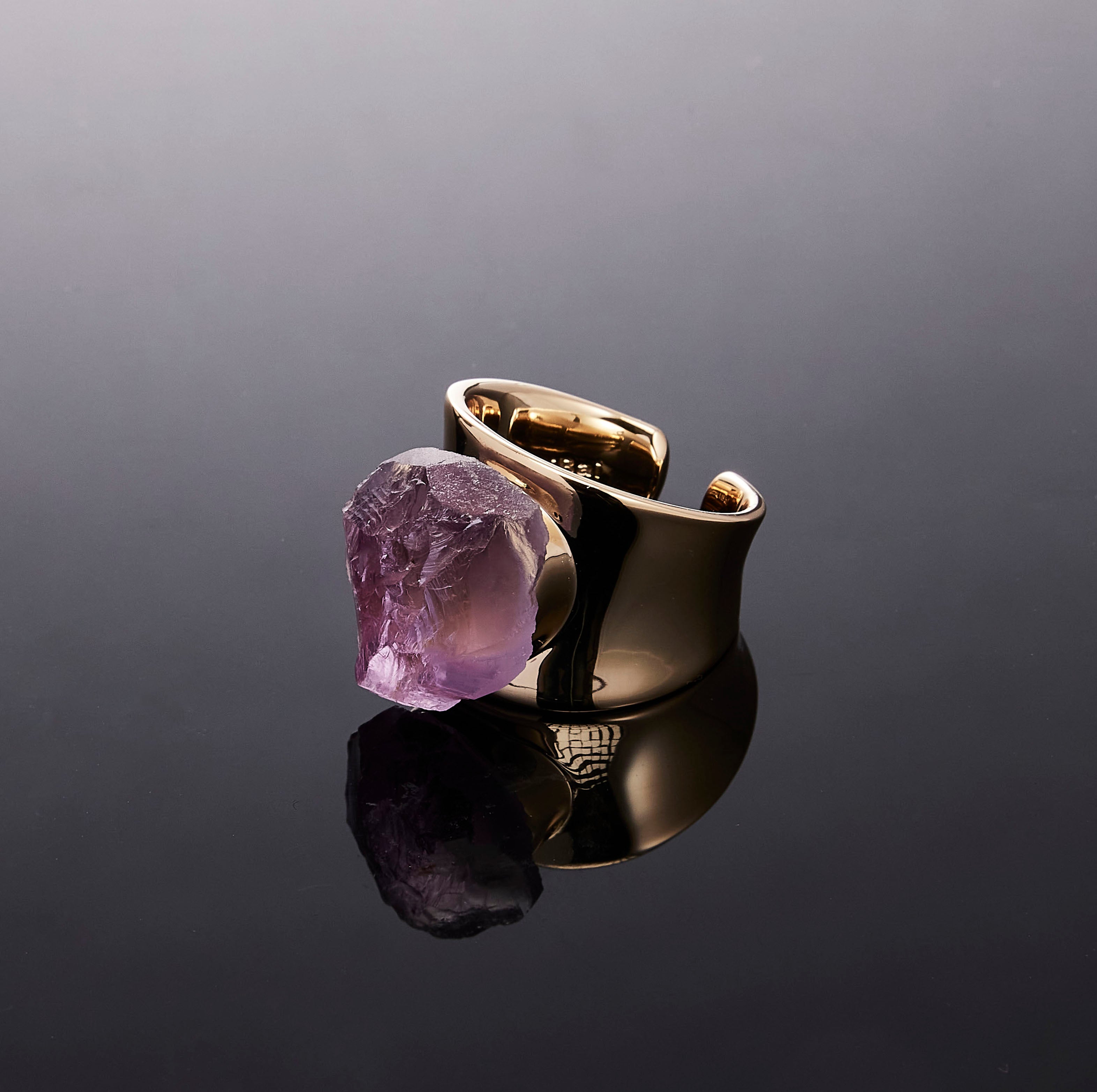 700QiBai MONOLITH WIDE BAND CRYSTAL RING  |  TROVE & TONE