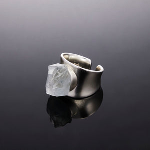 700QiBai MONOLITH WIDE BAND CRYSTAL RING  |  TROVE & TONE