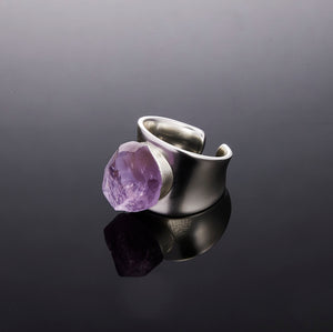 700QiBai MONOLITH WIDE BAND CRYSTAL RING  |  TROVE & TONE