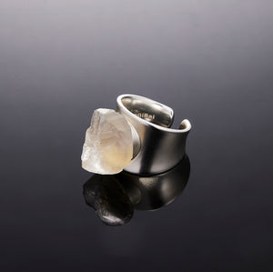 700QiBai MONOLITH WIDE BAND CRYSTAL RING  |  TROVE & TONE