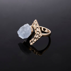 700QiBai TECTONIC BLOOM LATTICE CRYSTAL RING  |  TROVE & TONE