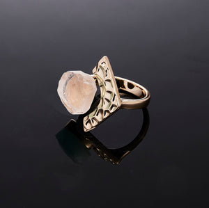700QiBai TECTONIC BLOOM LATTICE CRYSTAL RING  |  TROVE & TONE