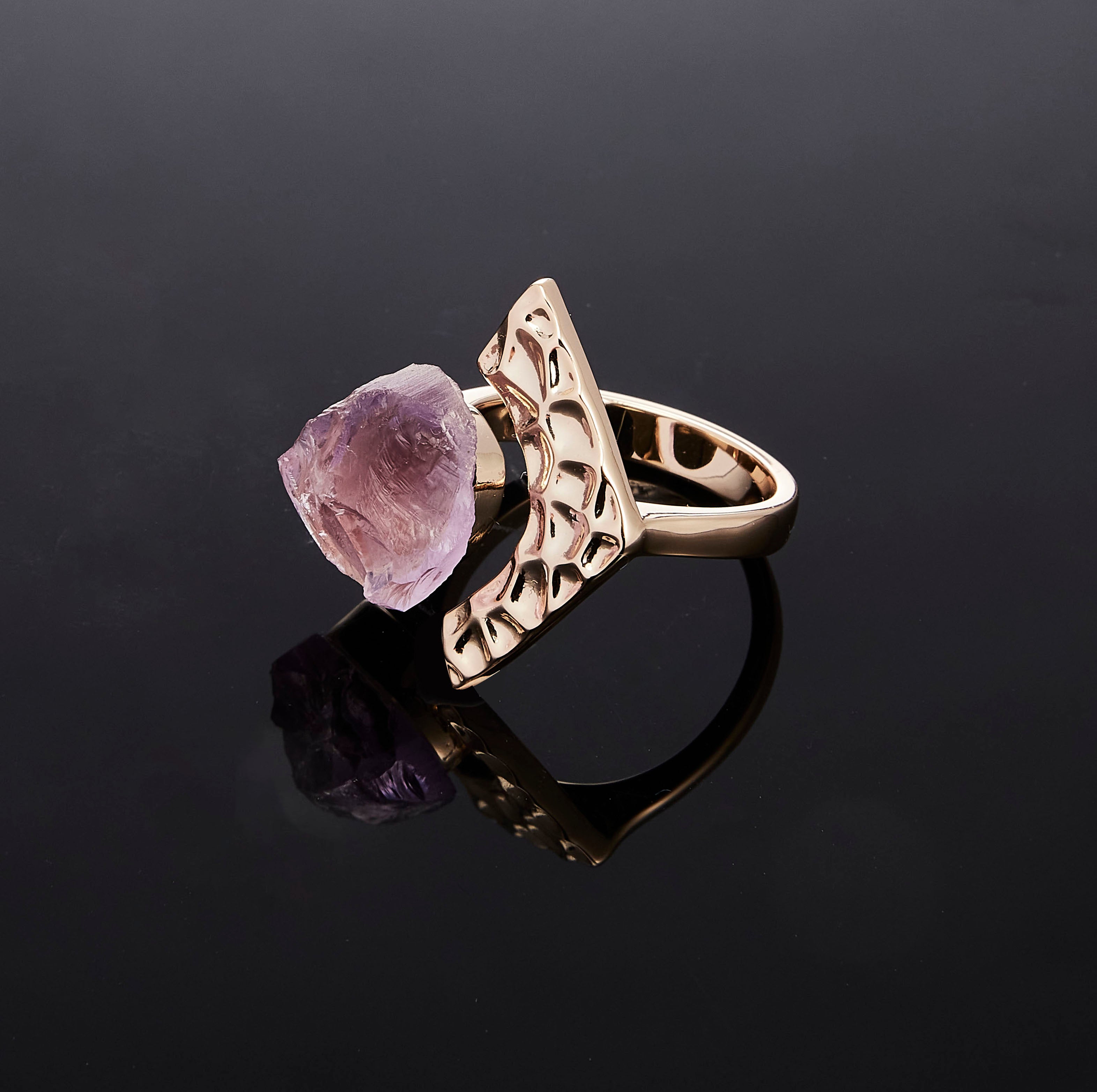 700QiBai TECTONIC BLOOM LATTICE CRYSTAL RING  |  TROVE & TONE