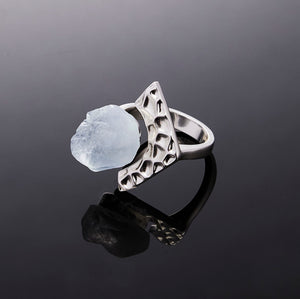 700QiBai TECTONIC BLOOM LATTICE CRYSTAL RING  |  TROVE & TONE