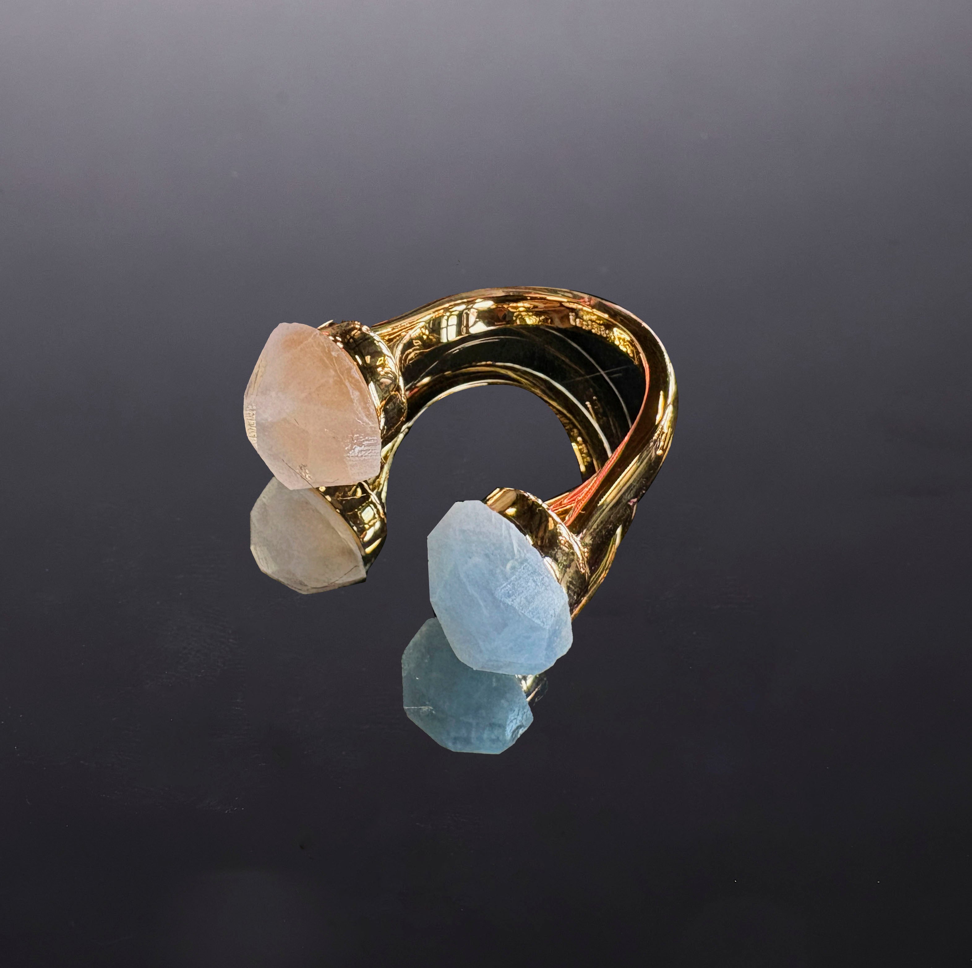 700QiBai DUAL CORE TWIN CRYSTAL RING  |  TROVE & TONE