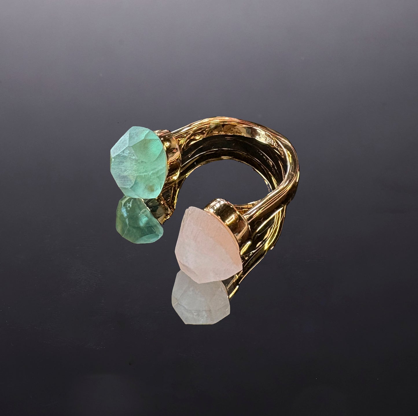 700QiBai DUAL CORE TWIN CRYSTAL RING  |  TROVE & TONE