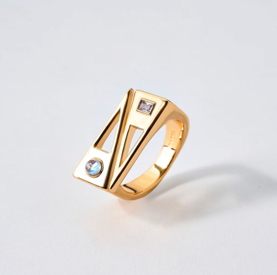 700QiBai GEMINI ZODIAC BIRTHSTONE RING  |  TROVE & TONE