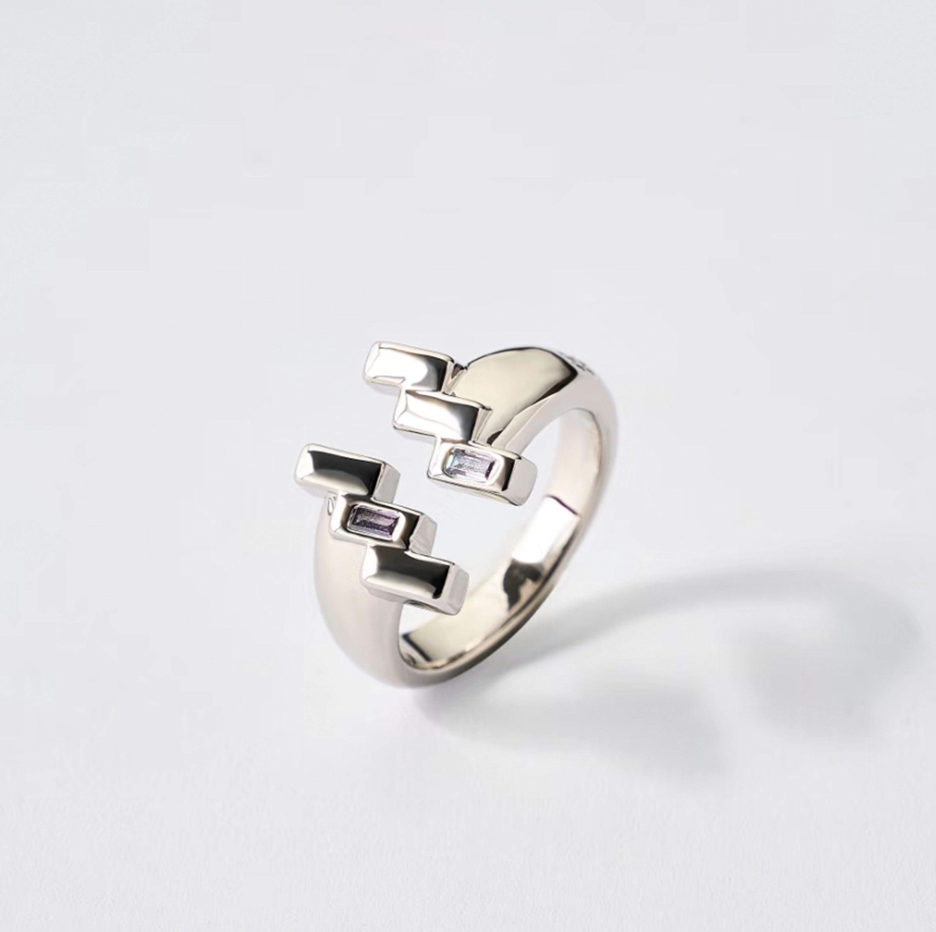 700QiBai AQUARIUS ZODIAC BIRTHSTONE RING  |  TROVE & TONE