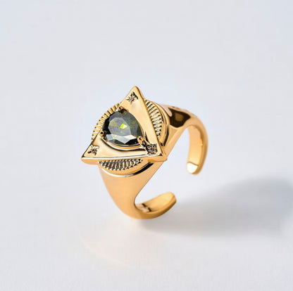 700QiBai LEO ZODIAC BIRTHSTONE RING  |  TROVE & TONE