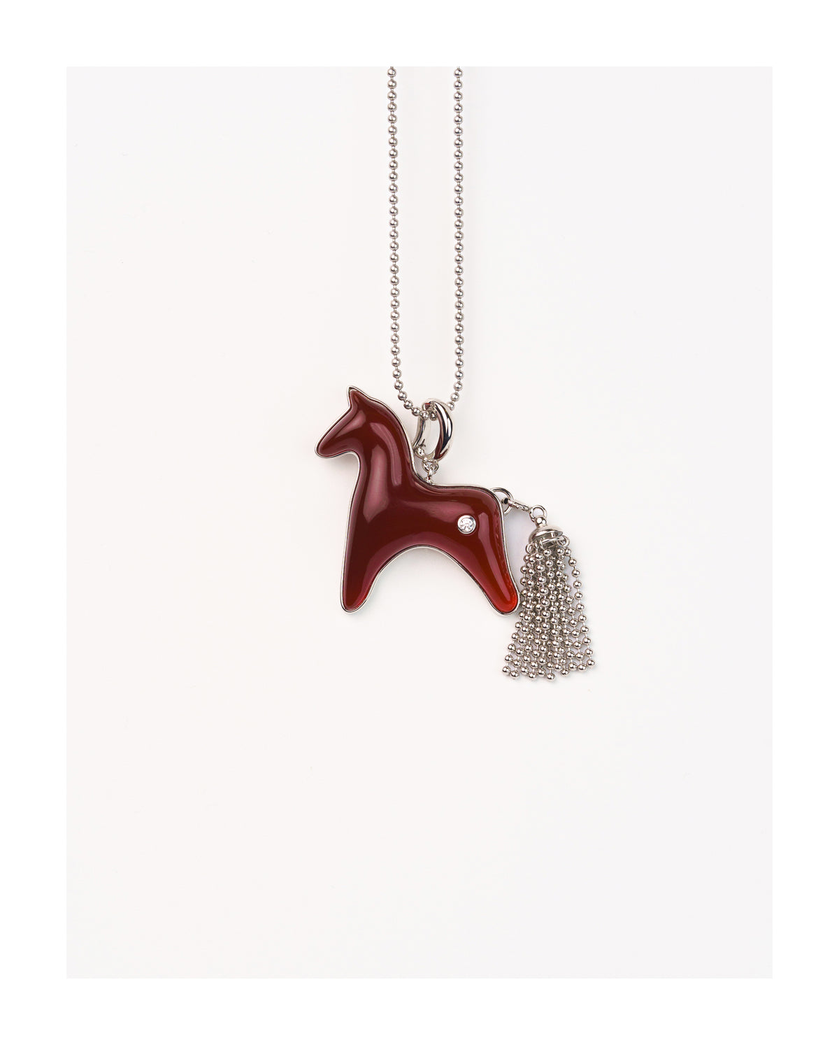  AESTH & UTIL RED AGATE DIVINE HORSE LONG NECKLACE |  TROVE & TONE