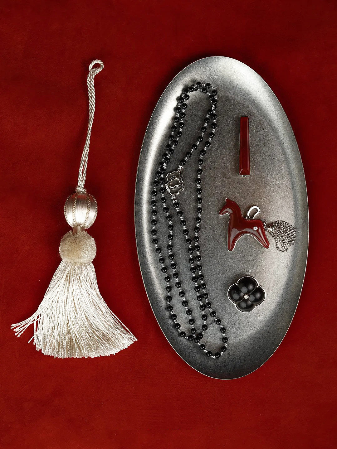  AESTH & UTIL RED AGATE DIVINE HORSE LONG NECKLACE |  TROVE & TONE