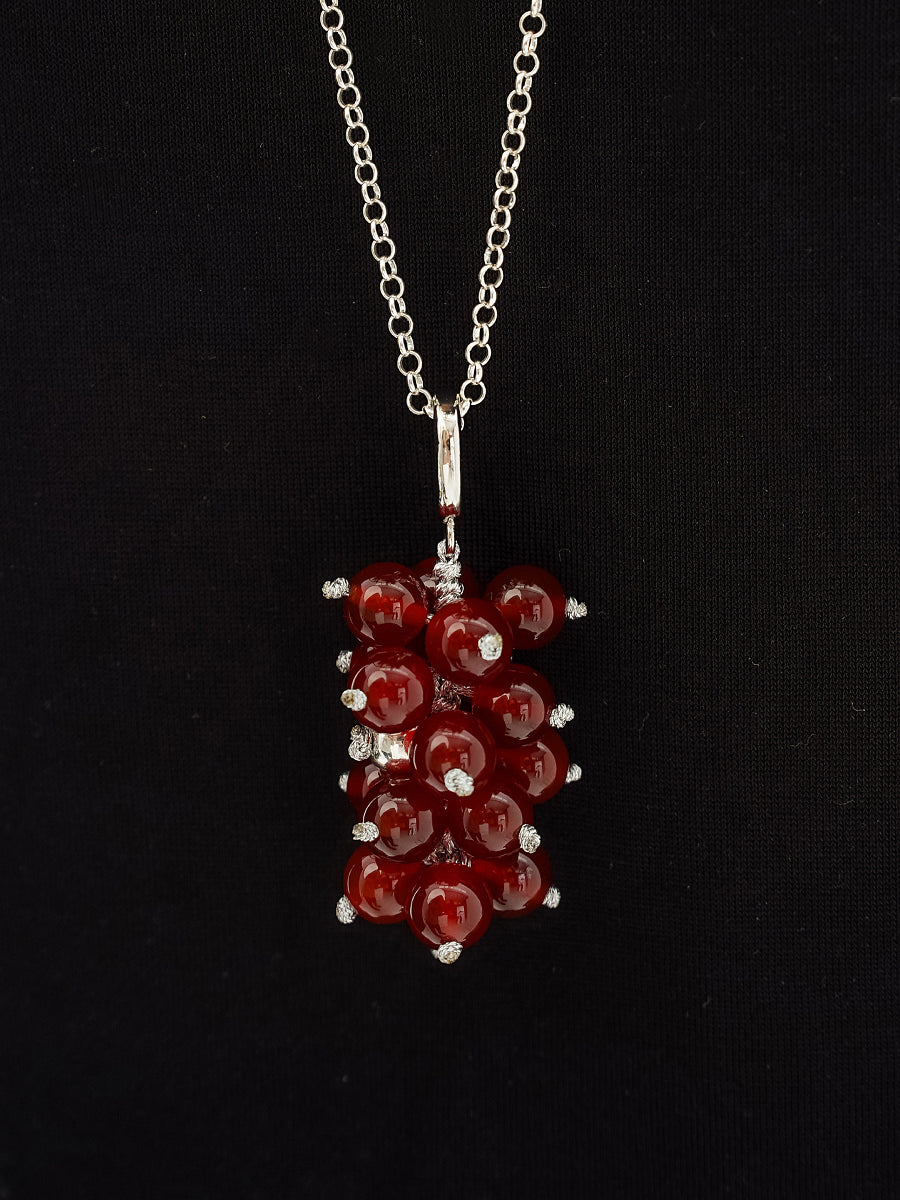  AESTH & UTIL RED AGATE GRAPE MULTIWAY BAG CHARM |  TROVE & TONE