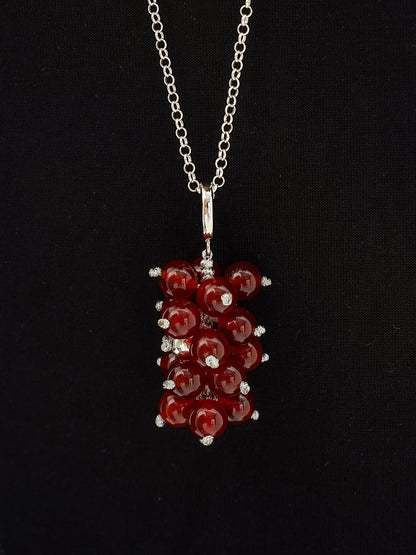  AESTH & UTIL RED AGATE GRAPE MULTIWAY BAG CHARM |  TROVE & TONE