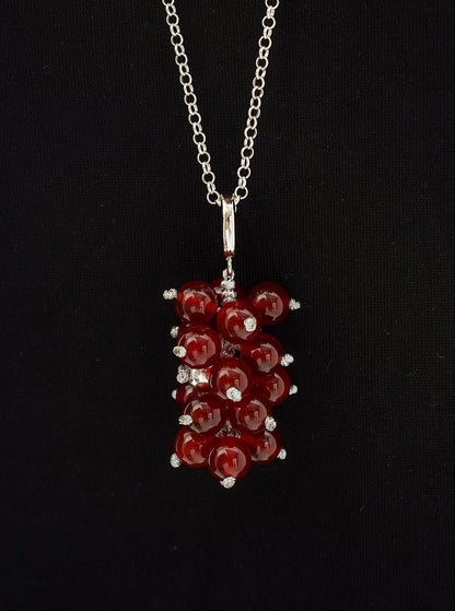  AESTH & UTIL RED AGATE GRAPE MULTIWAY BAG CHARM |  TROVE & TONE