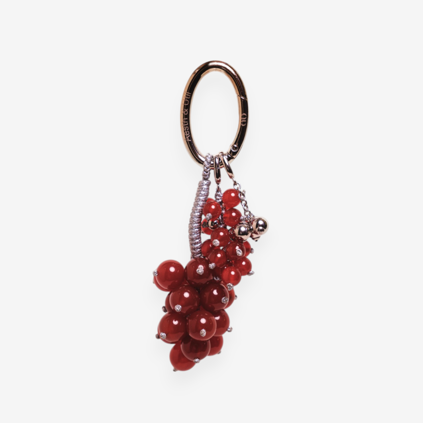  AESTH & UTIL RED AGATE GRAPE MULTIWAY BAG CHARM |  TROVE & TONE