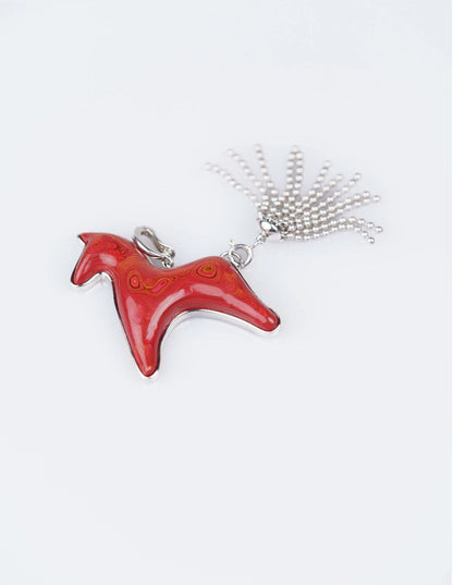  AESTH & UTIL RED LACQUER DIVINE HORSE LONG NECKLACE |  TROVE & TONE